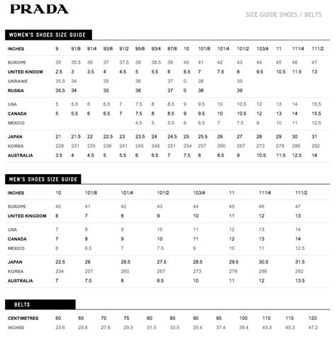 prada size 52|prada sizing chart.